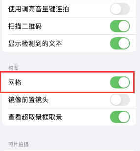 六安苹果手机维修网点分享iPhone如何开启九宫格构图功能